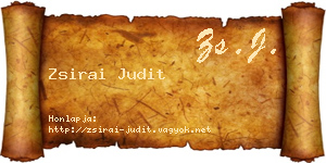 Zsirai Judit névjegykártya